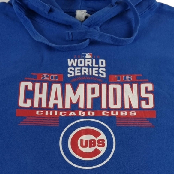 Chicago Cubs Hoodie Men's Blue 2016 World Series Champions Sweatshirt Pullover. - Picture 3 of 4
